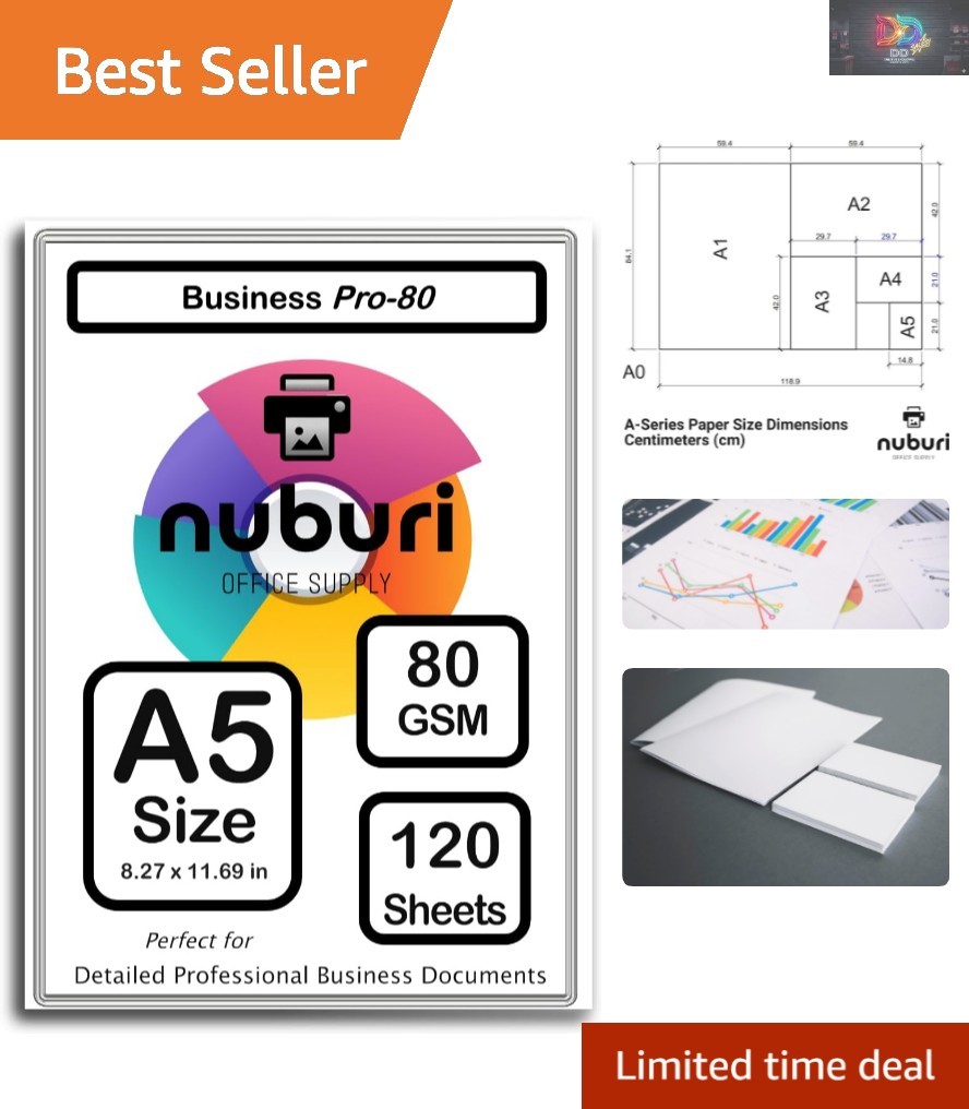A5 White Printer Paper – 120 Sheets