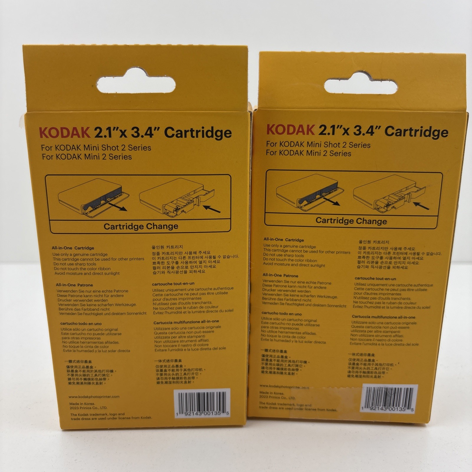 2 pack Kodak Instant Print 2.1″x 3.4″ Cartridge 60 Sheets Total
