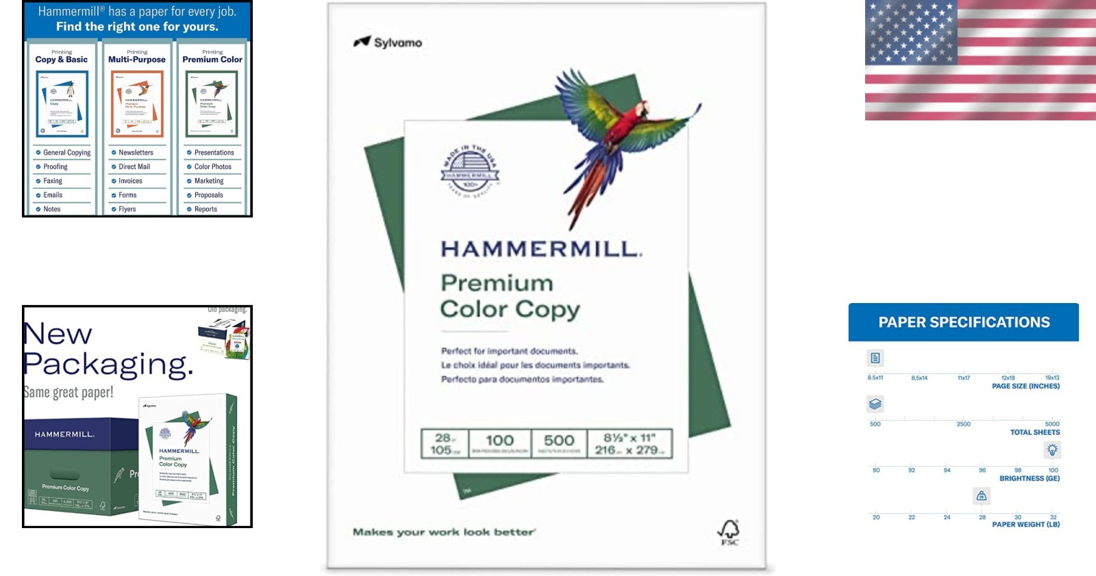 100 Brightness Copy Paper – 28 lb – 8.5 x 11 – 500 Sheets