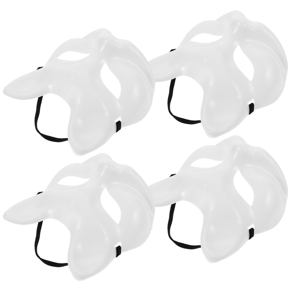 4 Pcs Therian Mask Creativity Hand Painting Clothing Helmet