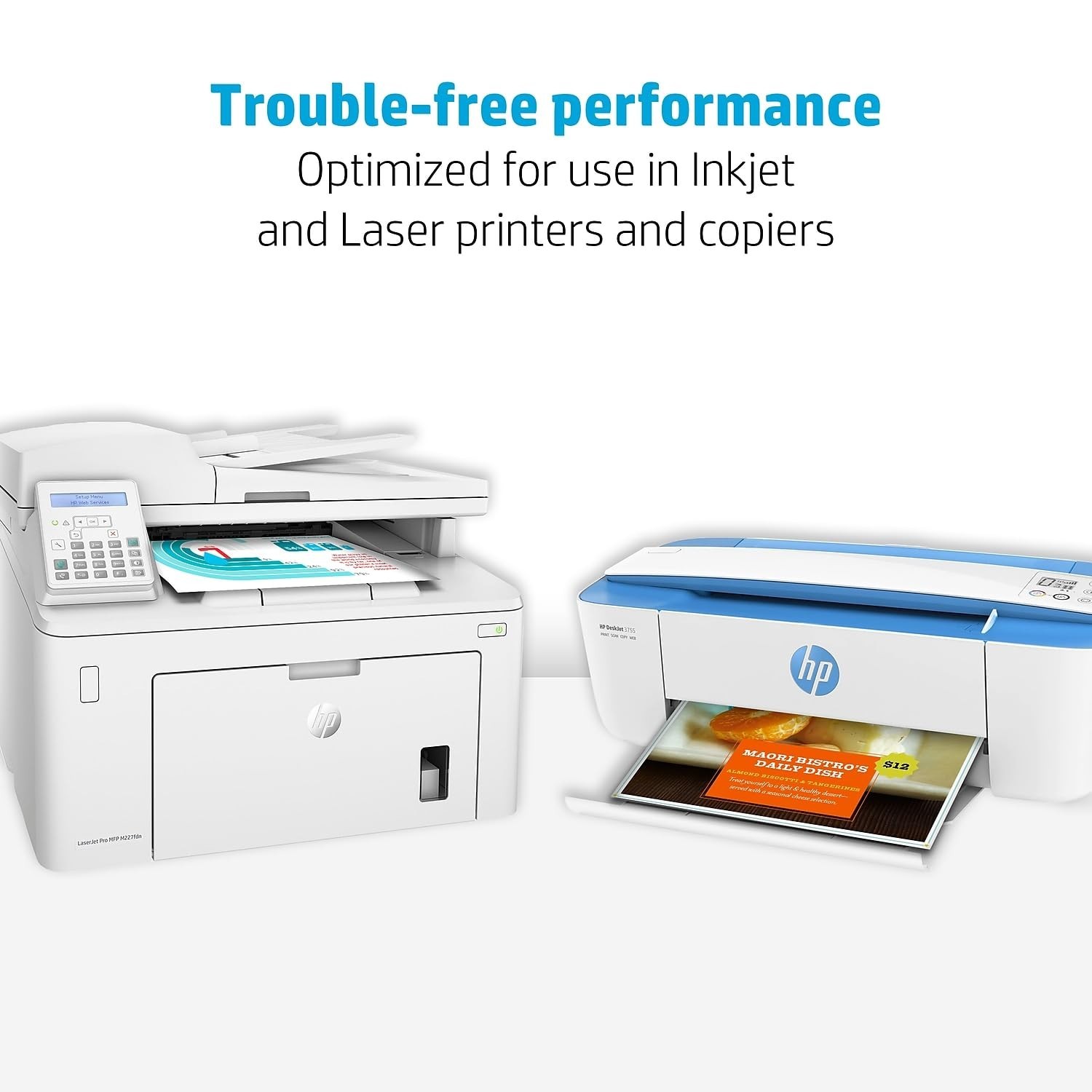 HP Paper Printer | 8.5 x 11 Paper | Premium 32 lb | 1 Ream – 500 Sheets | 100…