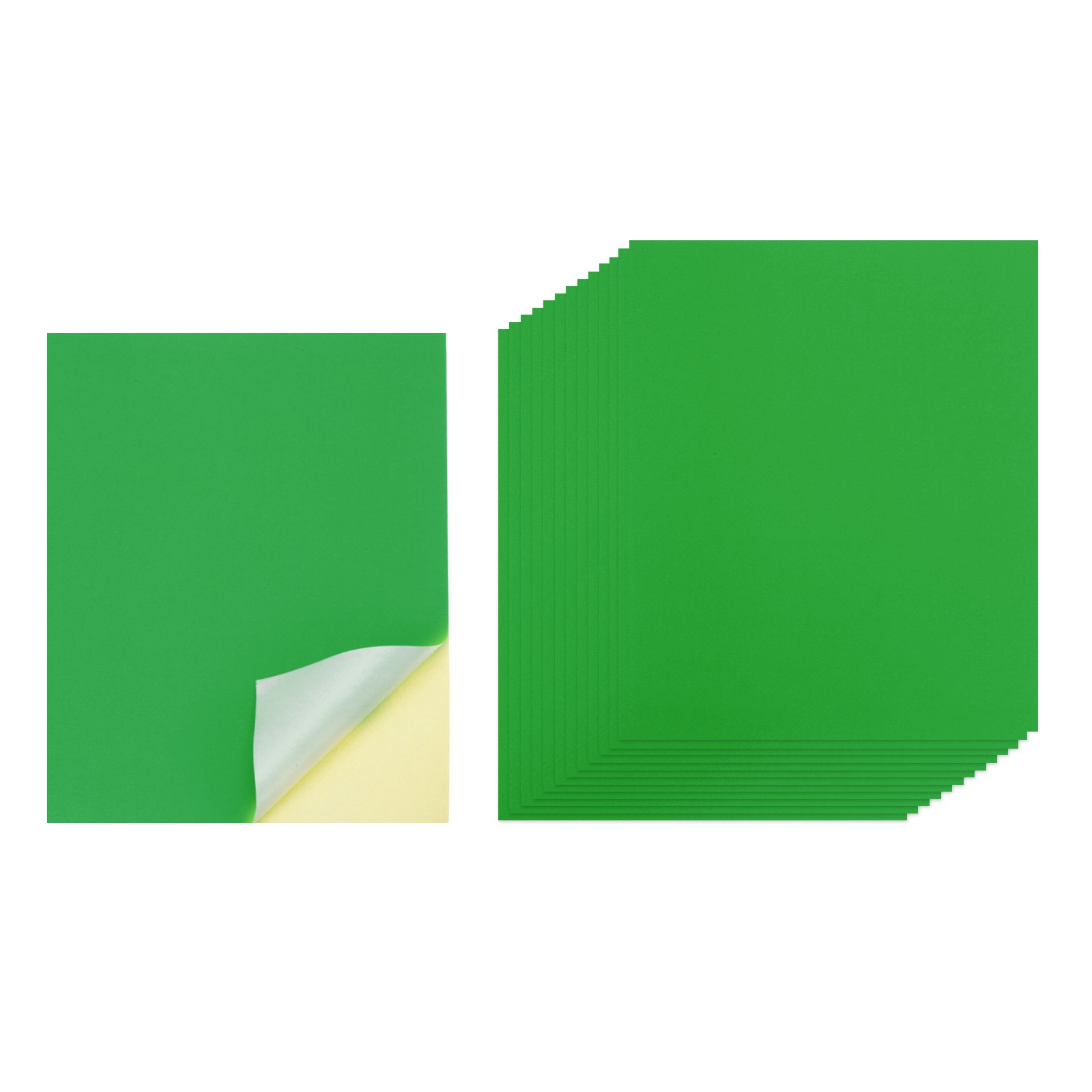 15 Sheet Printer Self Adhesive Paper, Green