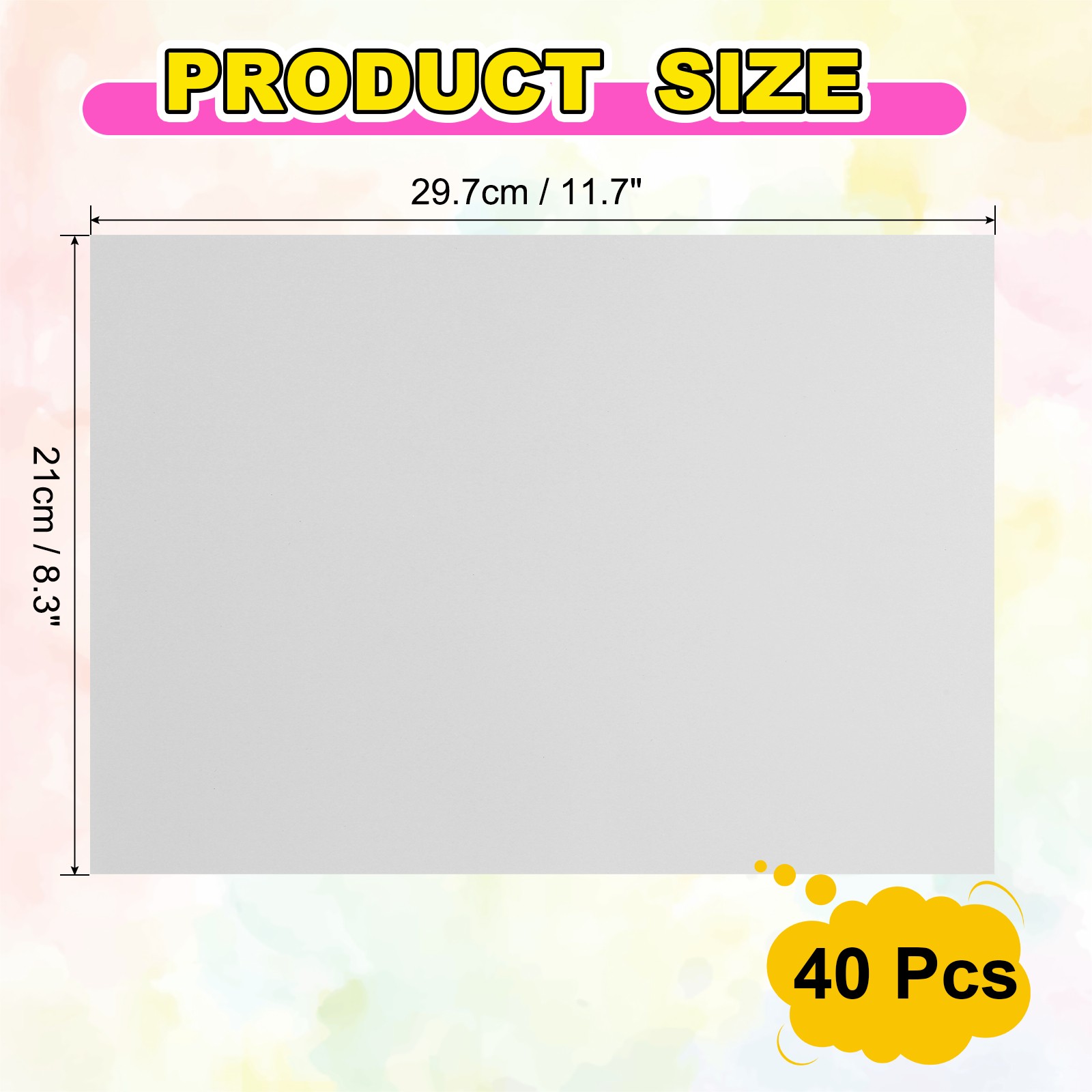 40 Sheets Adhesive Labels A4 for Shipping, White, 40Pcs for Whole Sheet