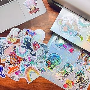 25 Sheets 8.25×11.7 Inches Clear Holographic Premium Cold Laminated Film