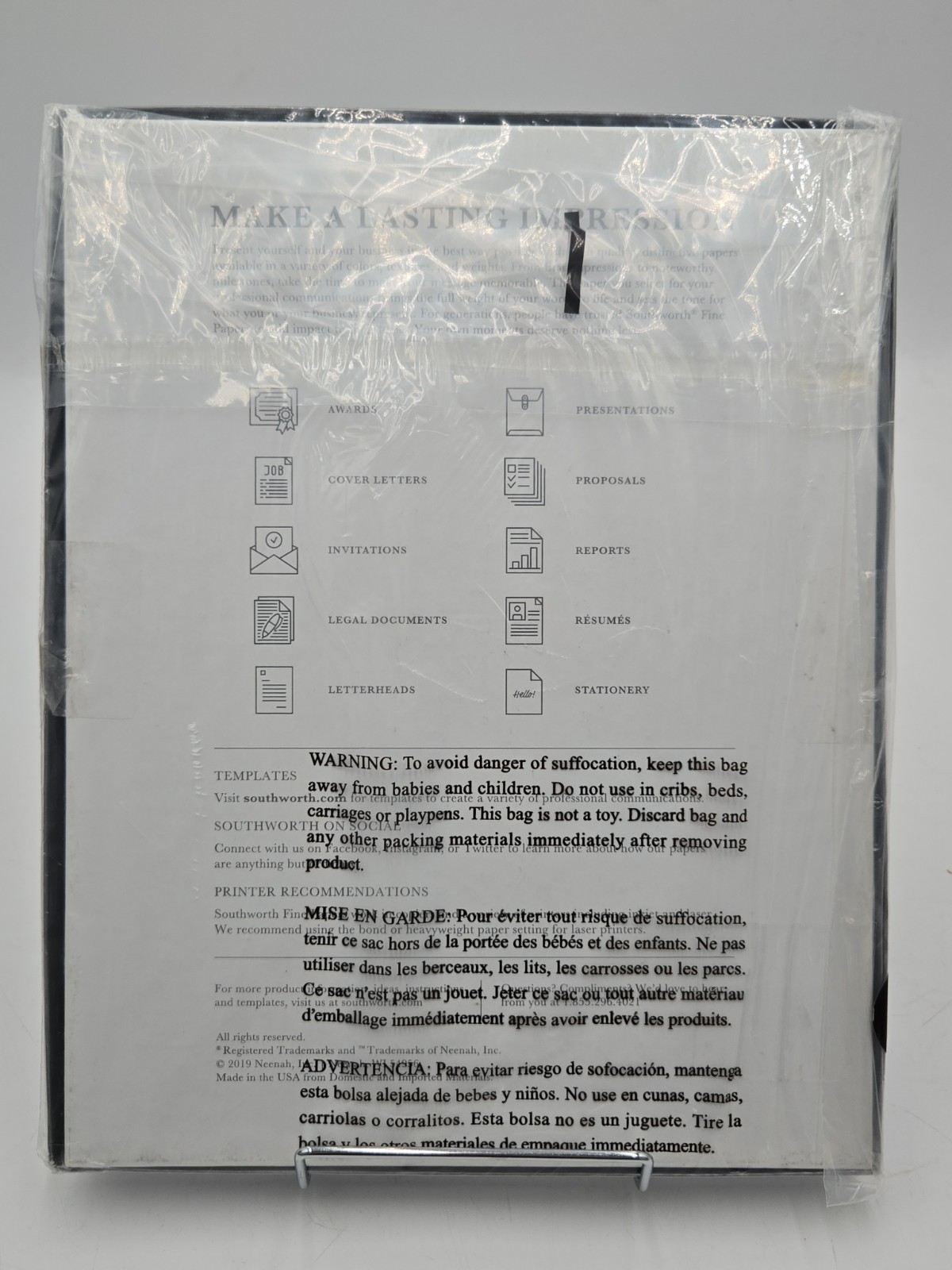 Southworth Parchment Paper 8.5″ x 11″ 24 lb. Ivory 100 Sheets/Box P984CK