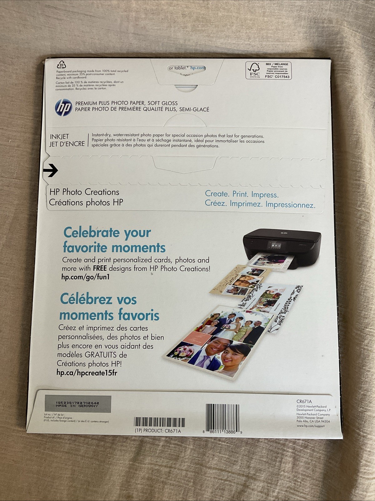HP Premium Plus Photo Paper, 25 Sheets, Soft-Gloss, 8.5 x 11.25 for Inkjet