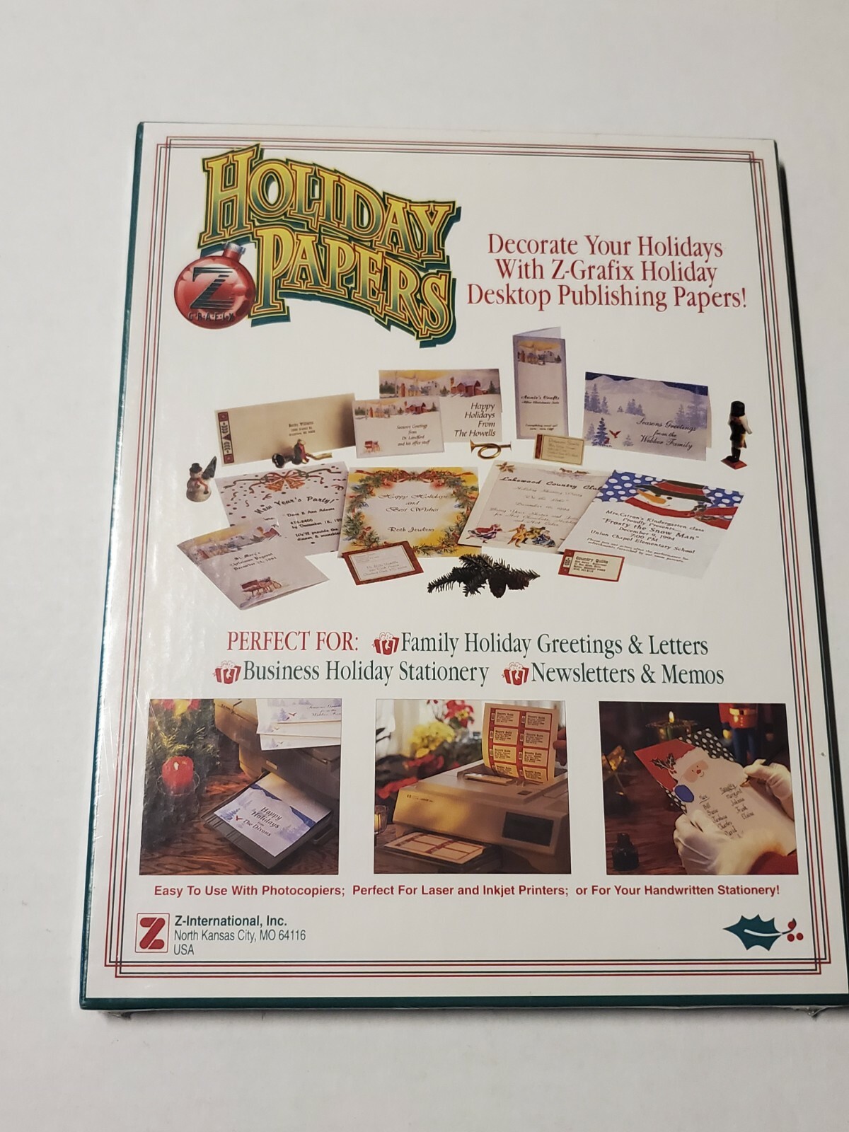 Z Grafix Santa Claus Christmas Holiday Stationery 100 Sheets letters NEW