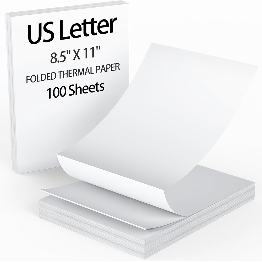 100 Sheets 8.5″ x 11″ A4 Thermal Paper US Letter Size for M08F M834 MT800 PJ762