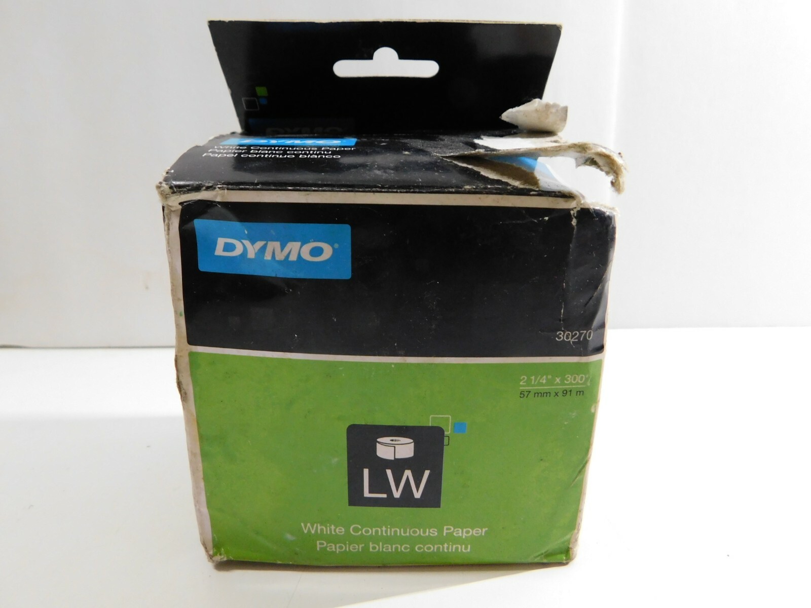 Dymo 30270 LW Continuous Receipt Label Paper 2-1/4″ x 300 Feet White (1 Roll)