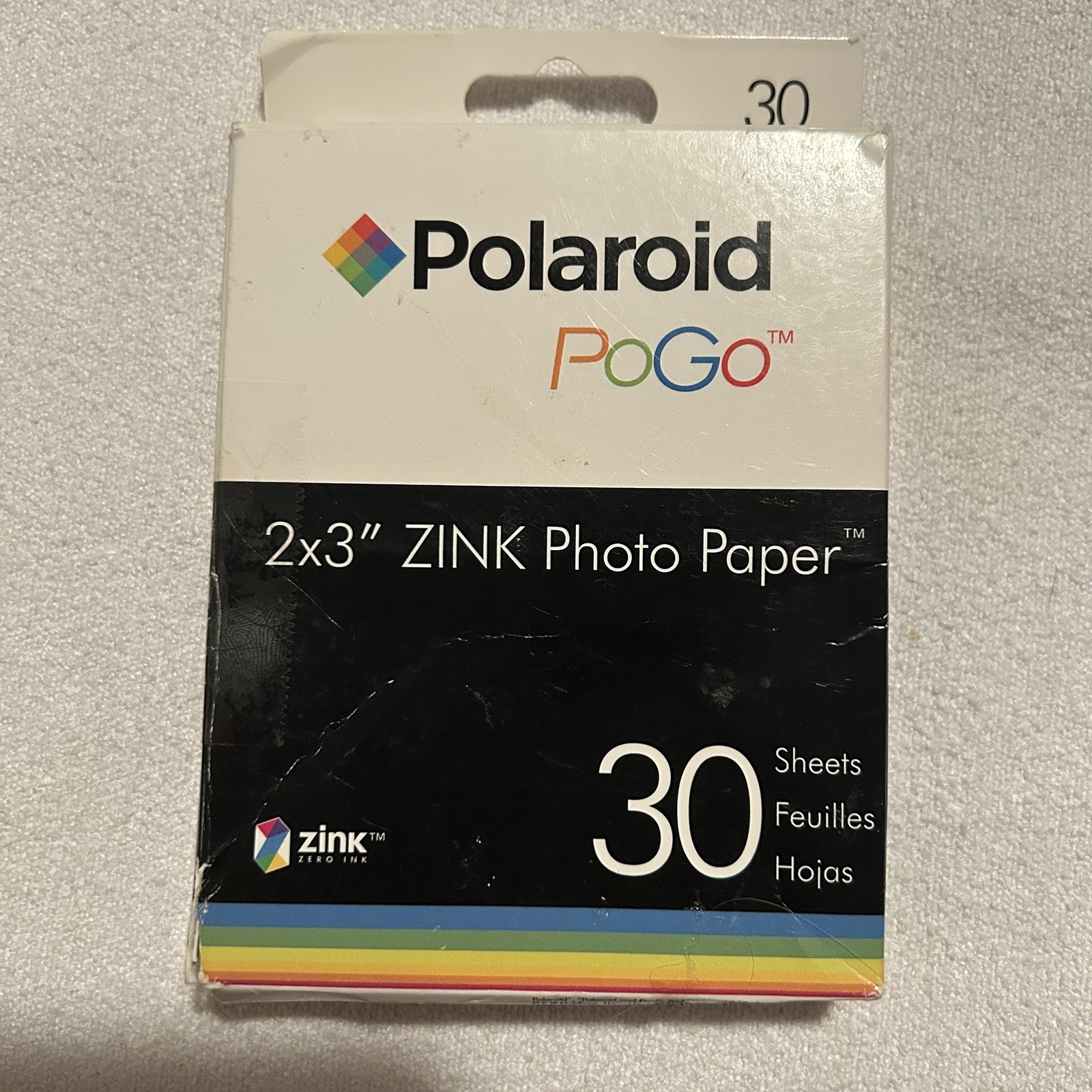 Polaroid PoGo ZINK Glossy Multicolor 2×3 in Printer Photo Paper 30 Sheets ~ NEW