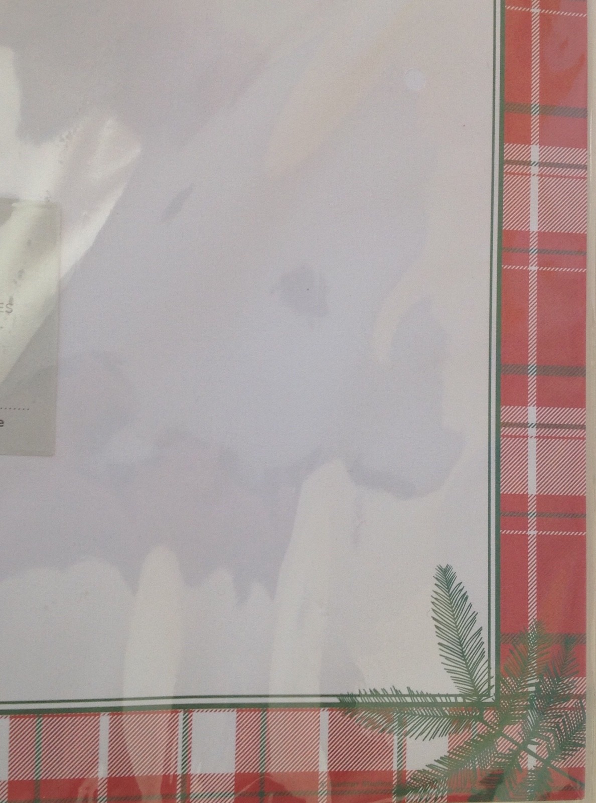 Gartner Computer Print Paper New 25 Sheets Christmas Plaid Pine Border 8.5×11