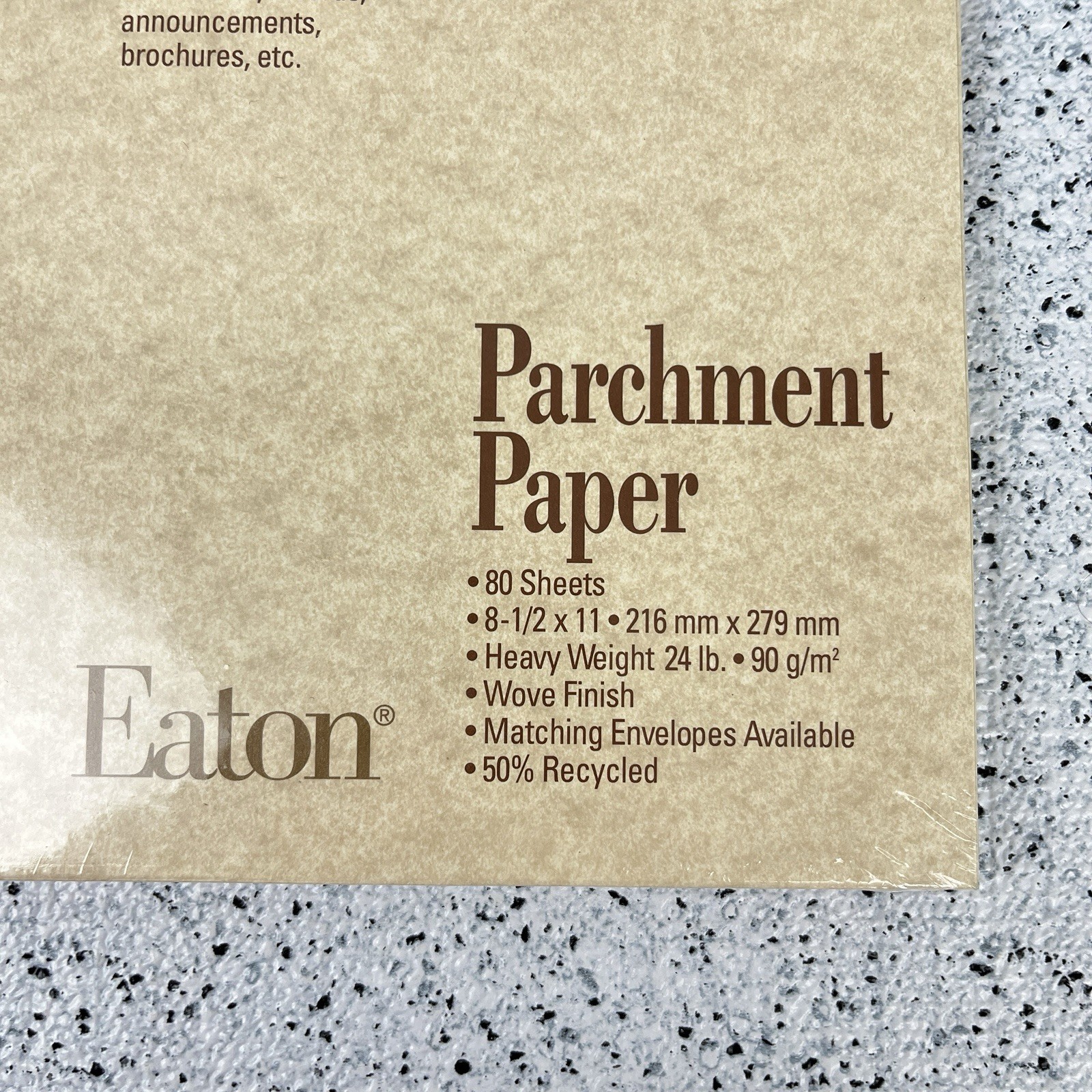 Eaton Parchment Paper Antiqa Parch Lot of 3 Packs New Sealed 8.5×11