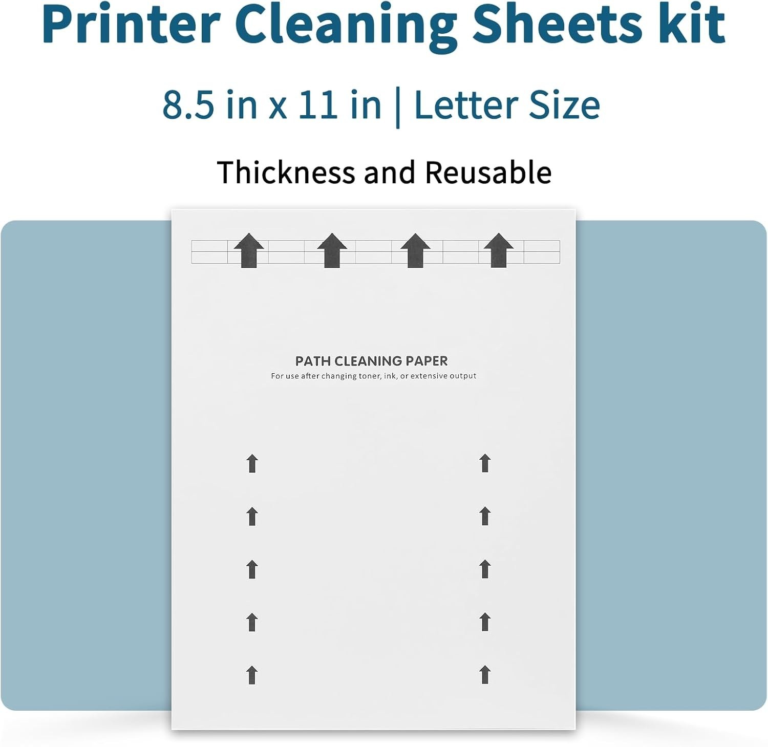 Printer Cleaning Sheets 15-Pack-【Removes Ink, Dust, Dirt & Debris】8.5 x 11 In…