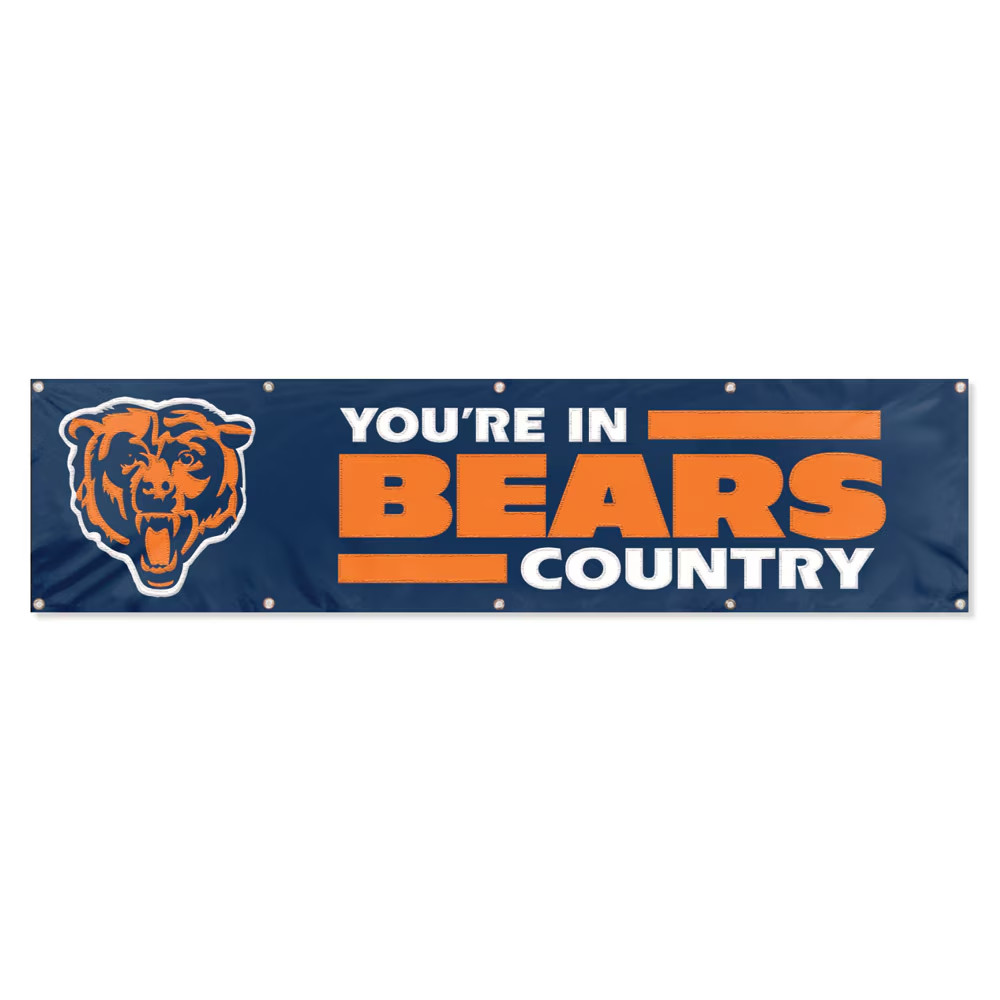CHICAGO BEARS YOU’RE IN BEARS COUNTRY 8′ X 2′ BANNER 8 FOOT HEAVYWEIGHT SIGN