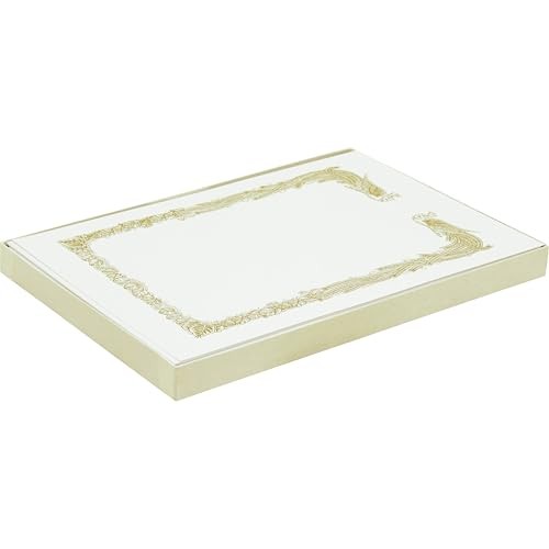 King Corporation Certificate Paper B4 Wide Vertical Border No Clouds 100 Sheets
