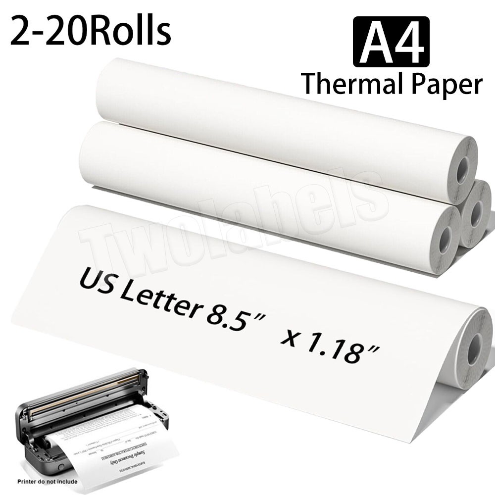 2-20 Rolls Thermal Paper 8.5″x11″ US Letter Wholesale Compatible with M08F M832