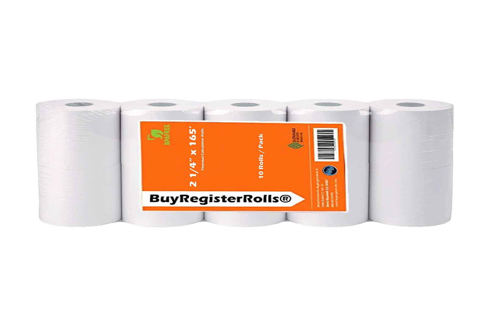 (10 Rolls) 2 1/4″ X 165′ Thermal Paper for Sharp XEA507 10 ROLLS, white