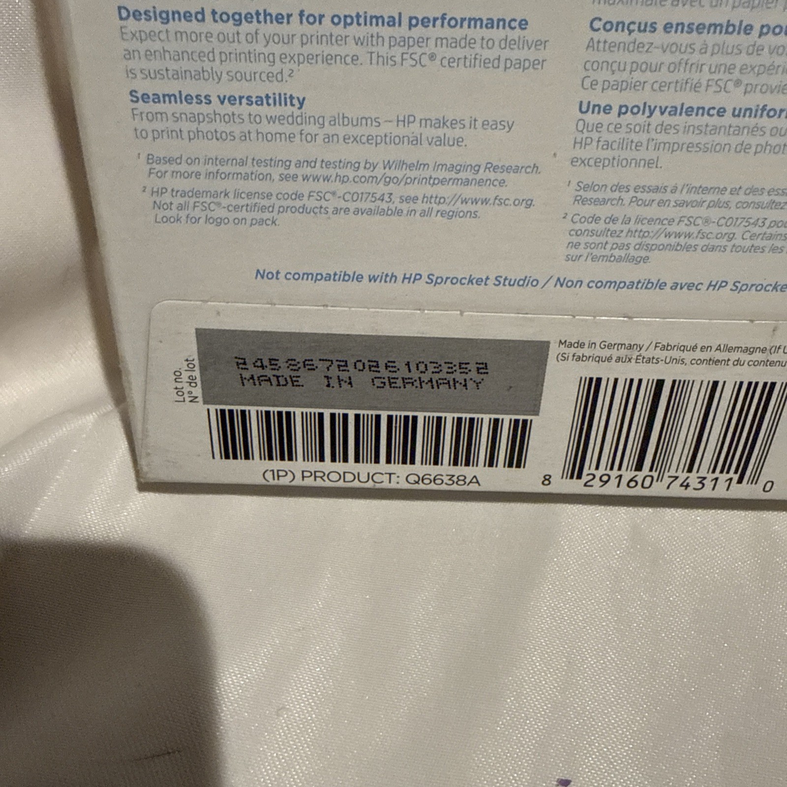 HP Advanced Glossy Photo Paper -100 Sheets | 4 x 6 ” -Q6638A