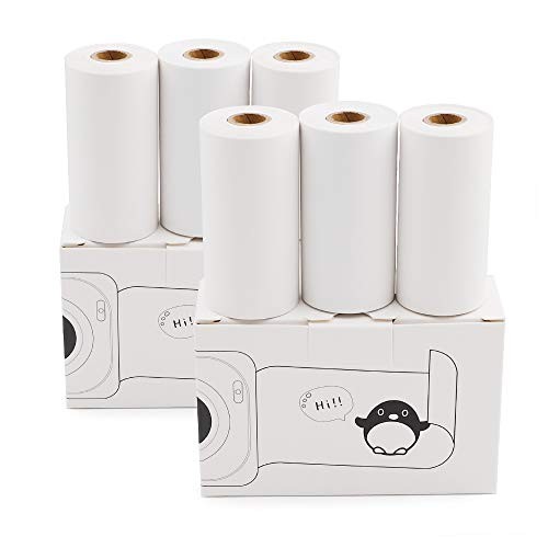 6 Roll Mini Sticker Printer Photo Paper, 57 X 30Mm Thermal Printer Pap