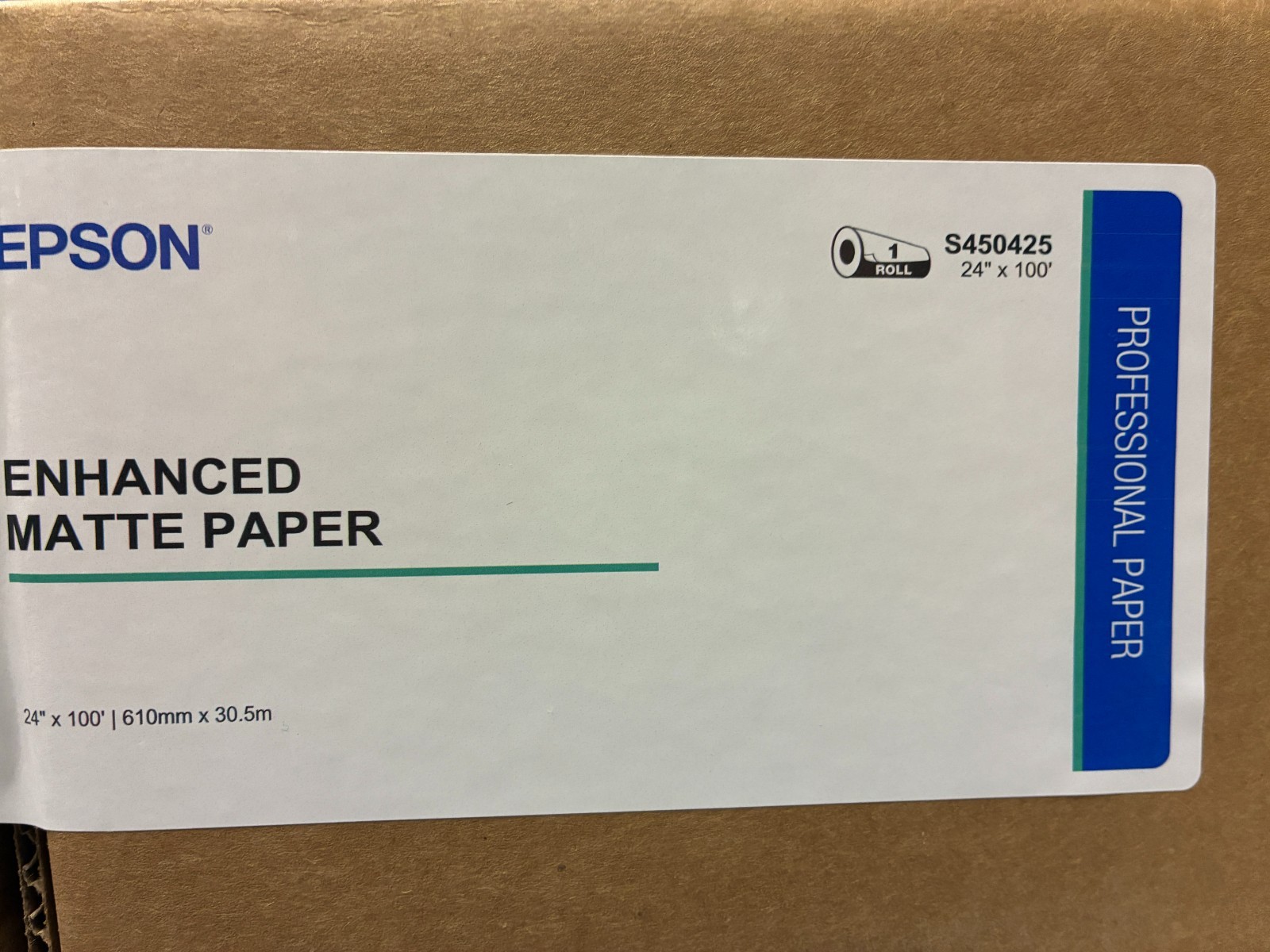 Epson – S450425 – Wide Format Photobase Paper – 24-inch x 100′ – Matte Finish