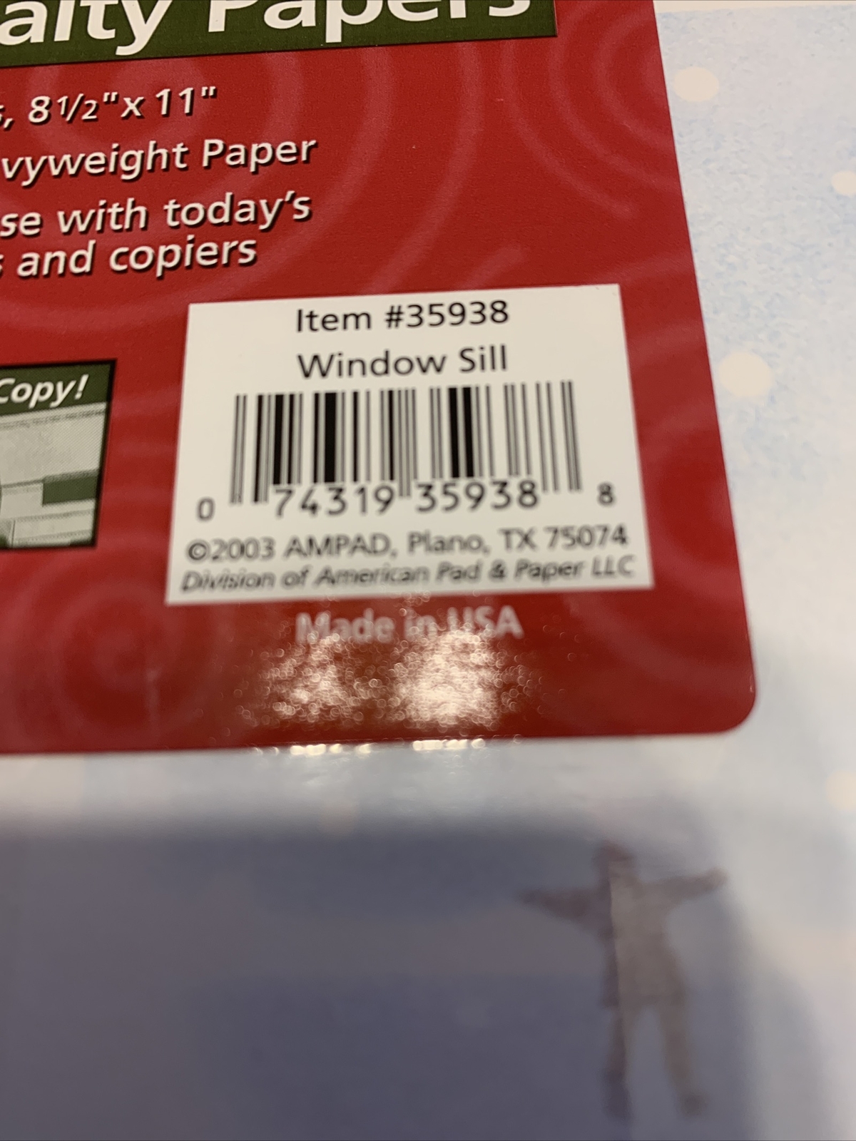 Ampad Pack Of 60 Specialty Papers Window Sill. NEW – Item #35938