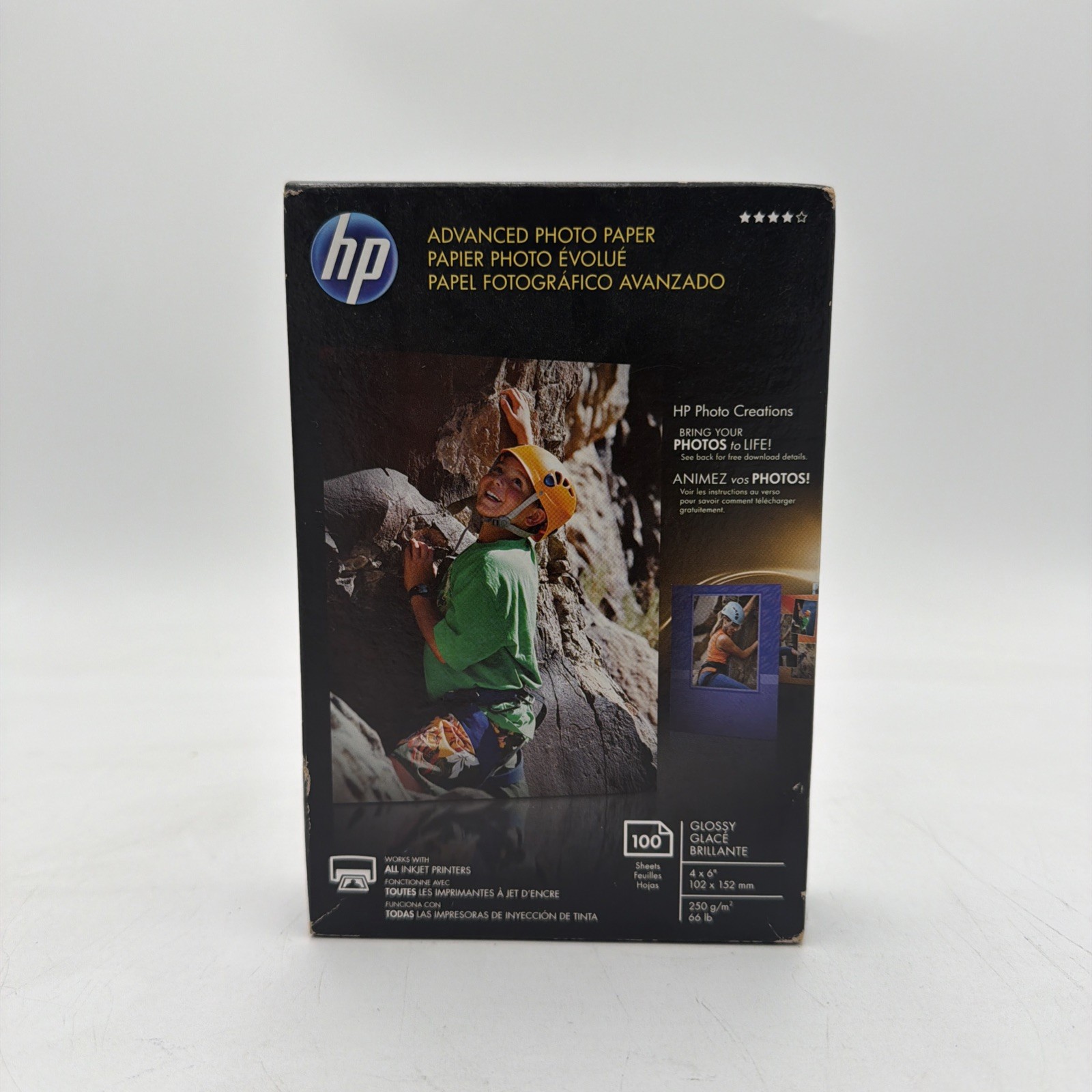 HP Advanced Photo Paper 4X6 Glossy Q6638A 100 Sheets New In Box
