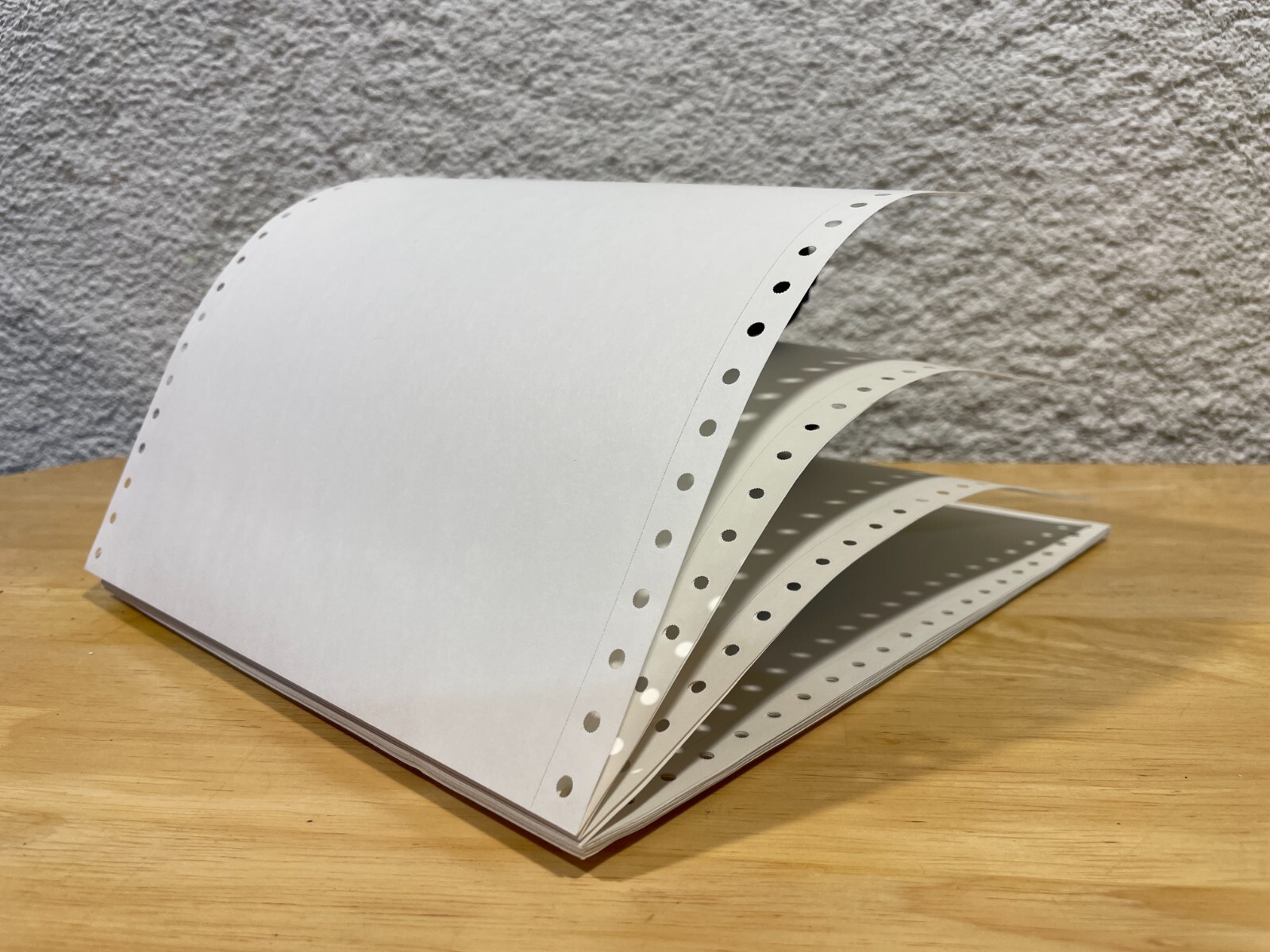 Continuous Tractor Feed Dot Matrix Printer Paper 8 1/2″ x 11″ 25 sheets – NOS