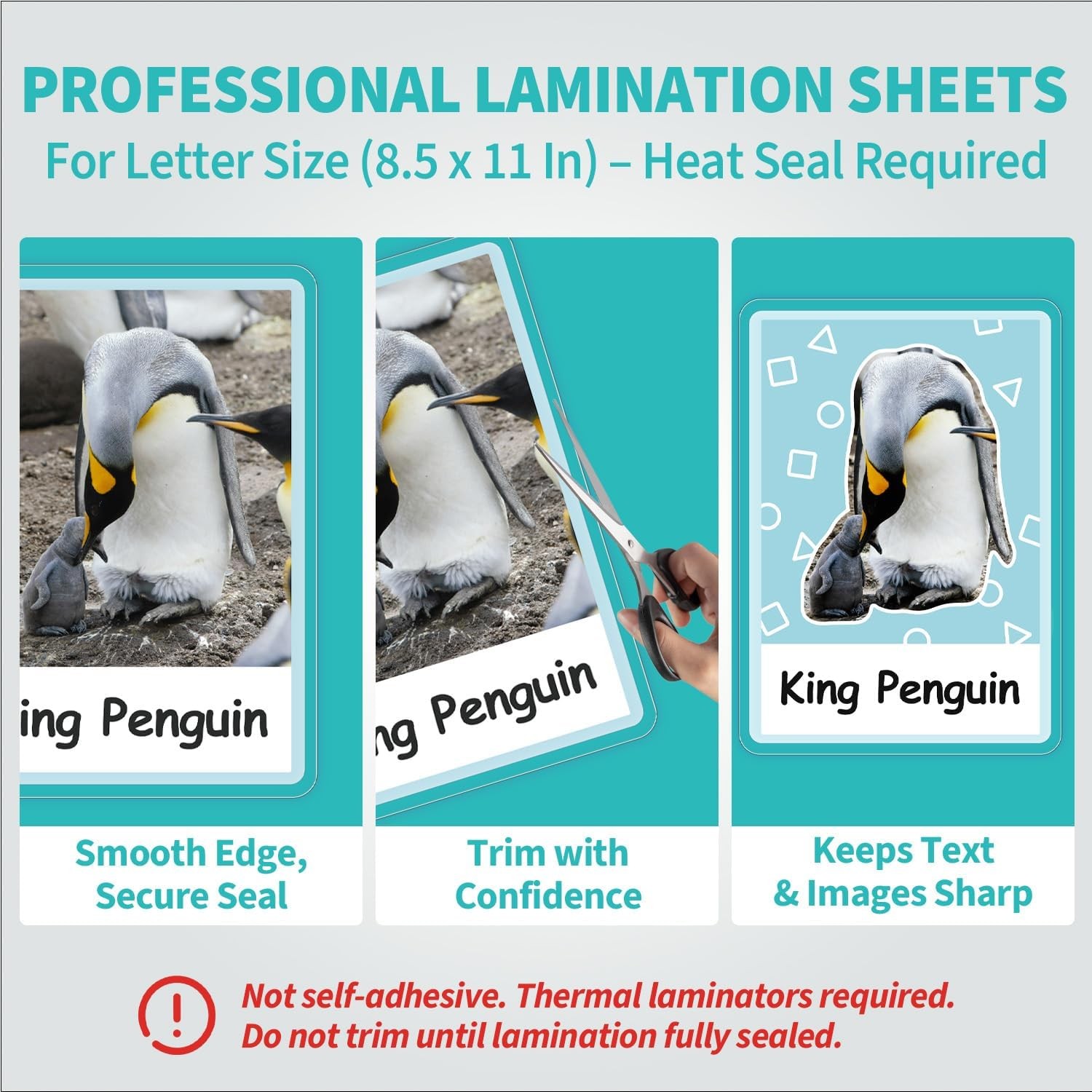 100 Pack 3 Mil Thermal Laminating Pouches, 9×11.5 Inches Laminating Sheets, for