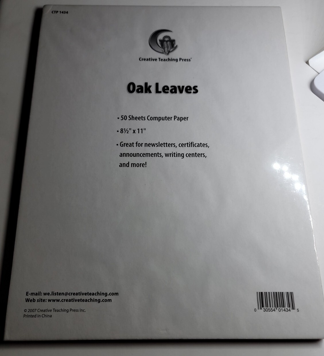 2007 Creative Teaching Press 50 Sheets Computer Printer Paper NIP Oak Leaves