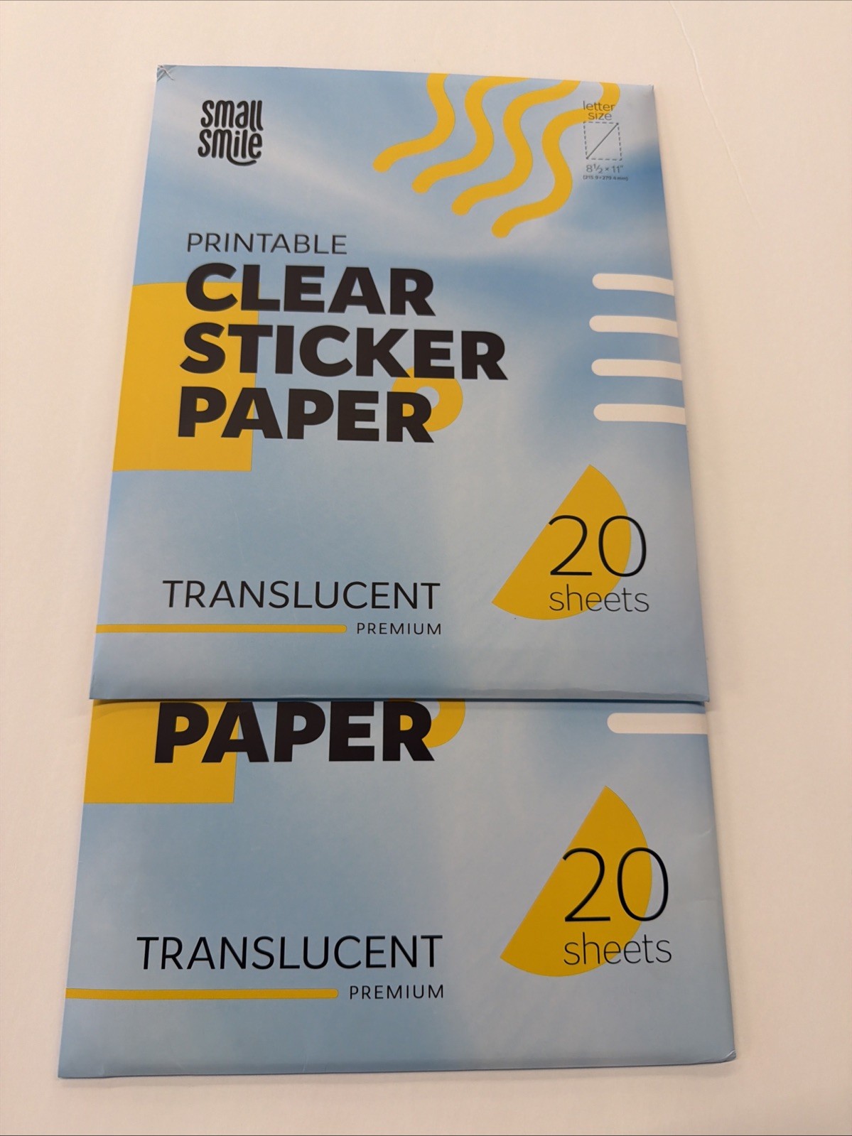 95% Clear Sticker Paper for Inkjet Printer and Laser – 40 Sheets,