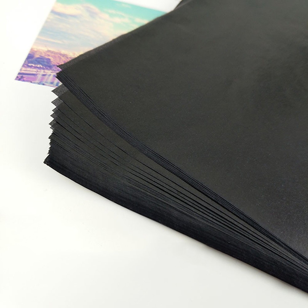 75Pcs Carbon Transfer Paper Black Reusable Durable Tracing Paper for Writing