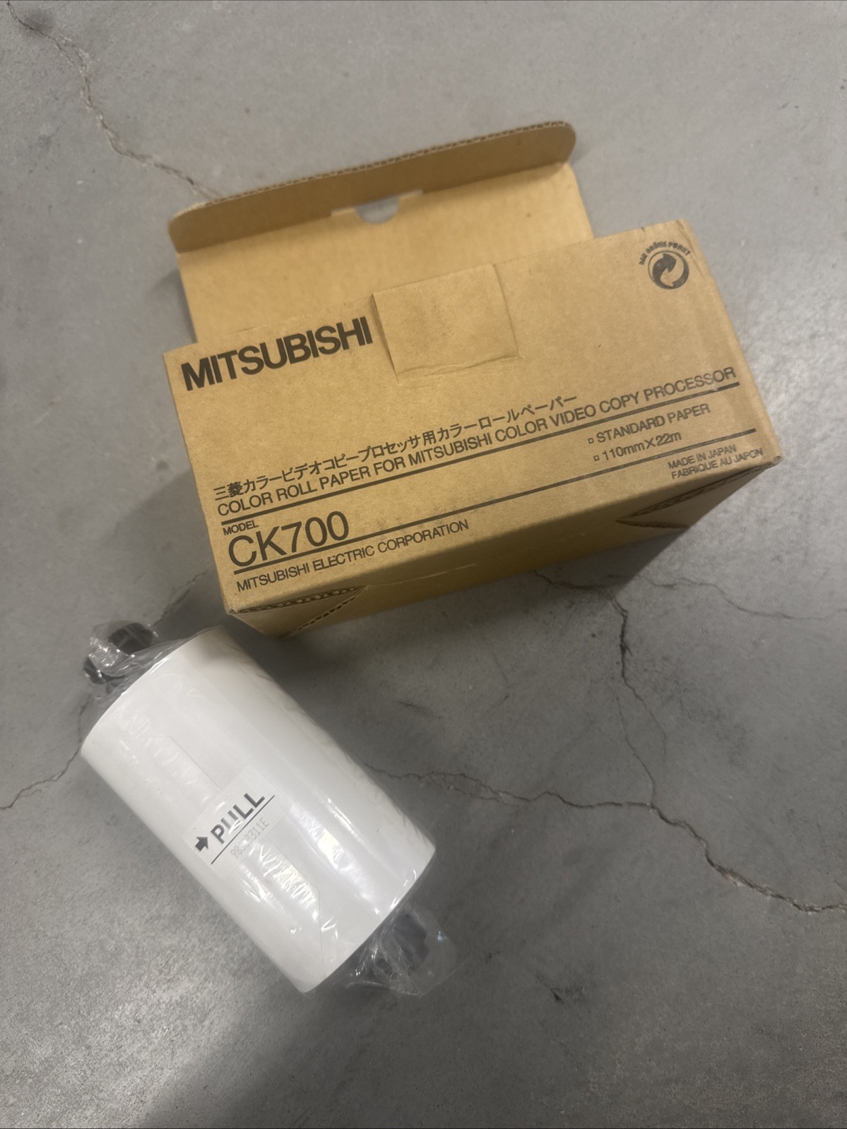 Mitsubishi CK700 Color Roll Paper, 110mm x 22m