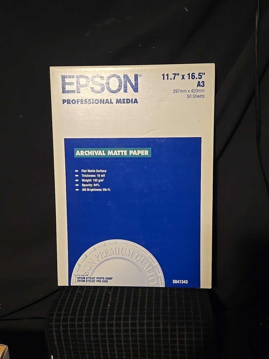 Epson Professional Media S041343 Archival Matte Paper 11.7″ X 16.5″ A3