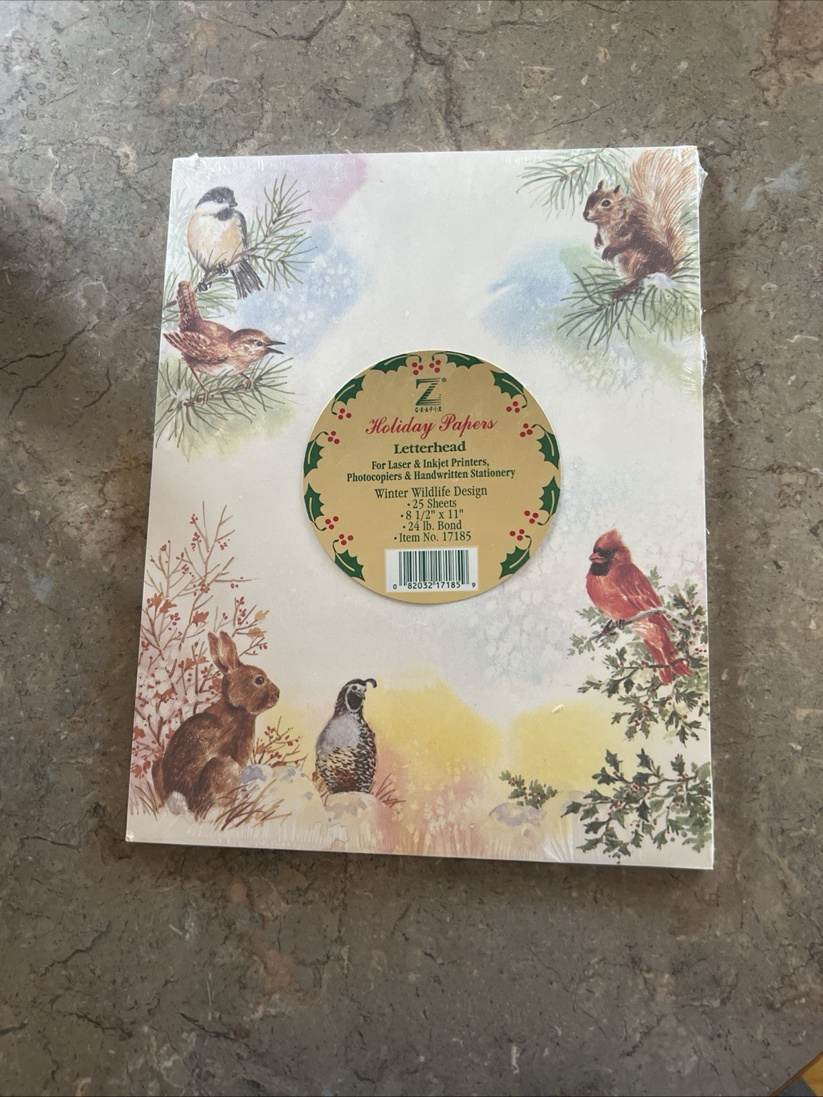 Vintage Z GRAFIX~100 Sheets of 8.5″x11″ Winter PAPERS for LASER & INJET