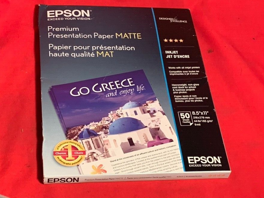 New Epson S041257 Premium Presentation Matte 8.5″x11″ Paper