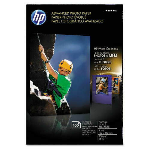 Hewlett Packard Q6638A 4 x 6 inch Glossy Printer Paper – 100 Sheets For Ink Jet