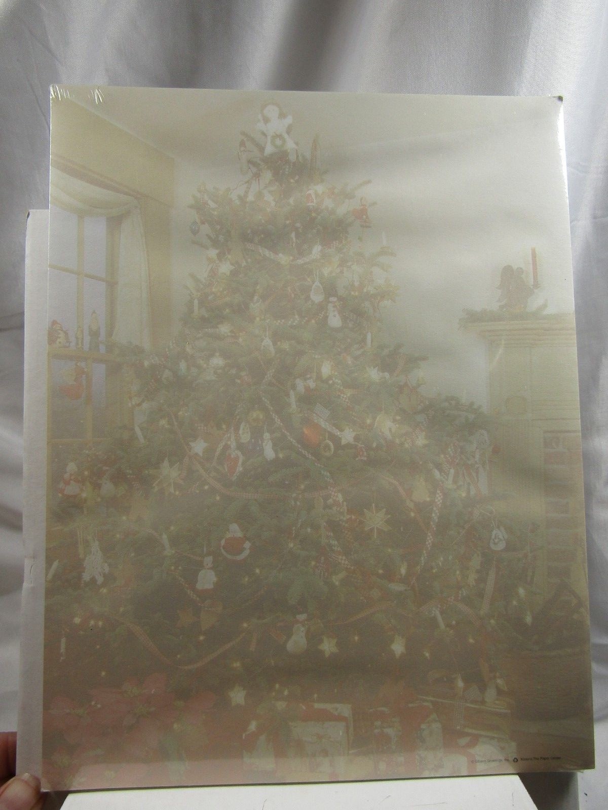 Christmas Stationery Printer Paper Holiday Decorated Tree Scene FACTORY SEALED*