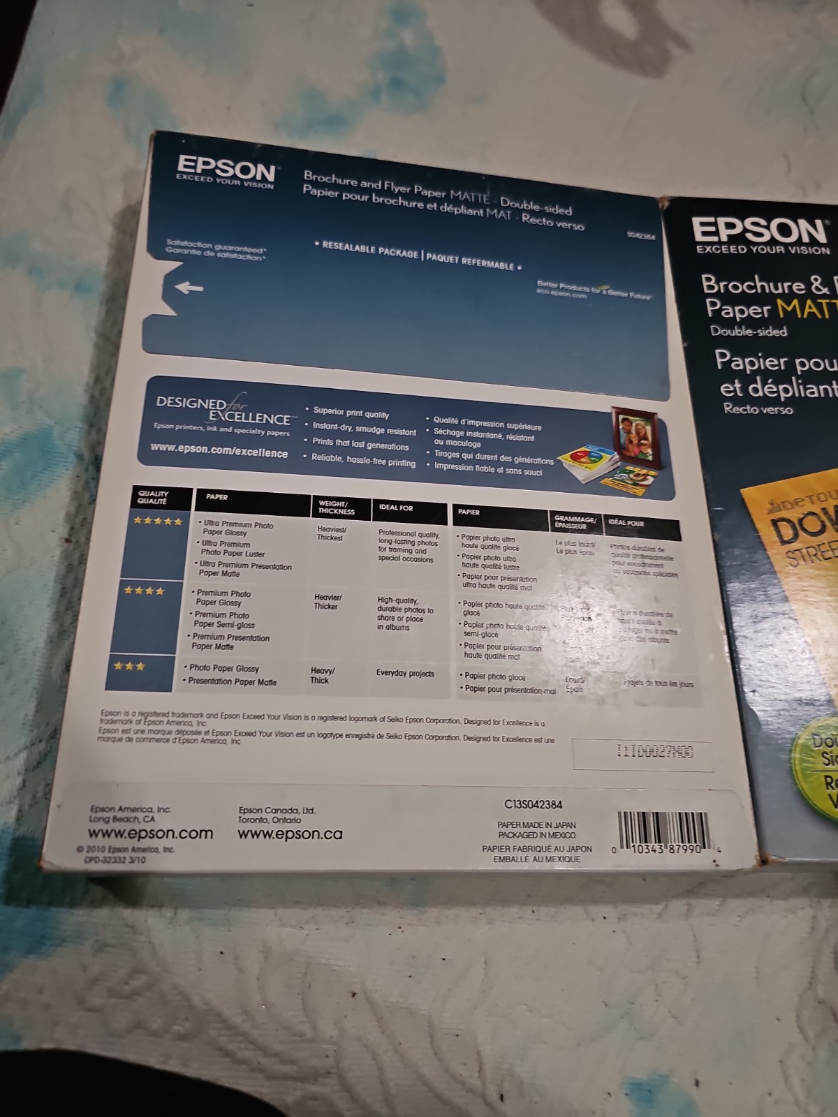 Set Of 2 EPSON BROCHURE AND FLYER PAPER MATTE 8.5″ X 11″