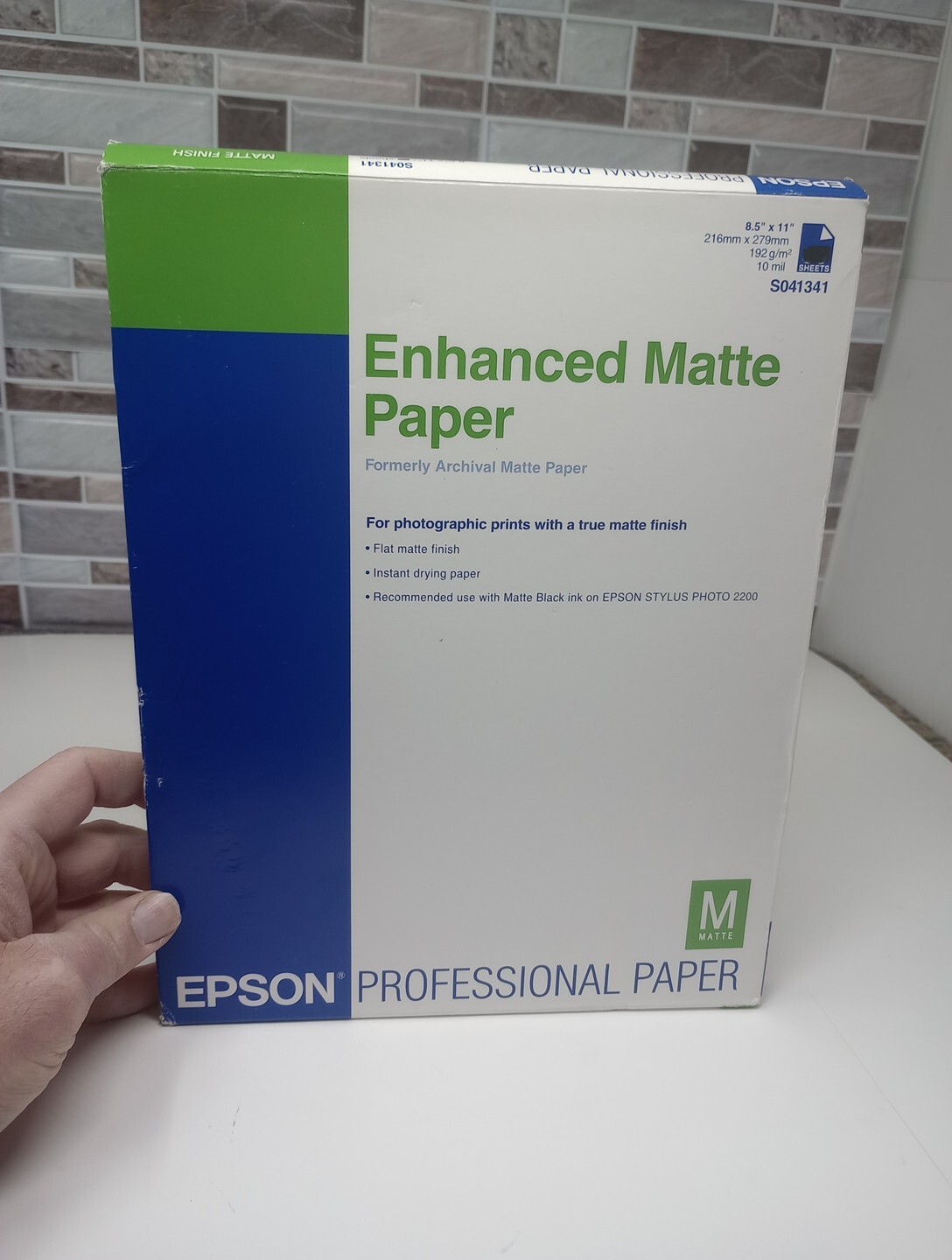 Epson Enhanced Matte Paper 8.5″ x 11″ White 48 SHEETS ONLY S041341