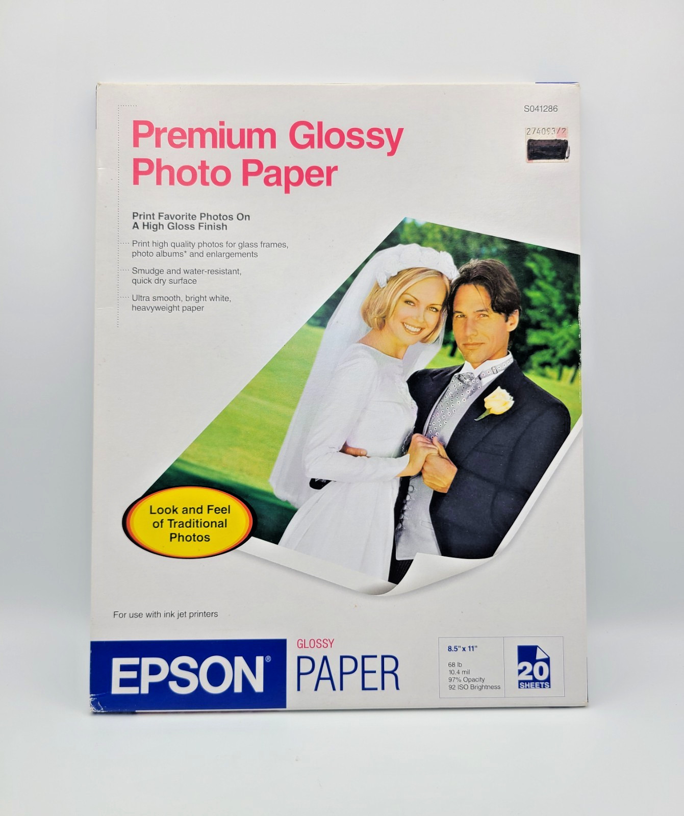 Epson Premium Glossy Photo Paper- 8.5″x 11″, 20 Sheets OPEN BOX