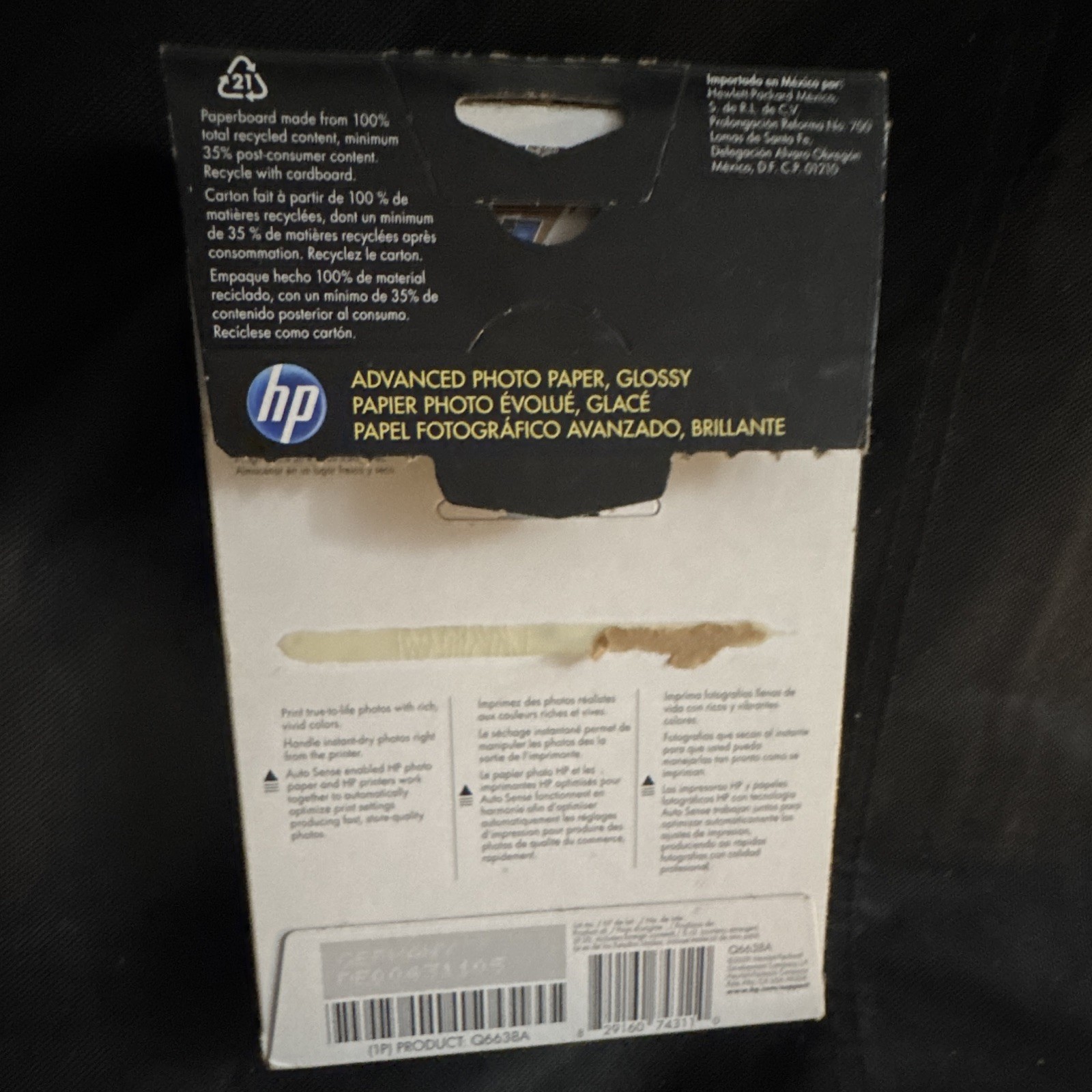 HP Advanced Photo Paper 4”x6” Glossy 100 Sheets Brand New Sealed