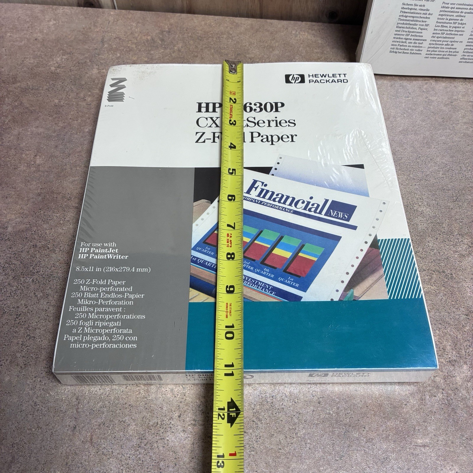 Lot Of 2 HP 61360P CX Jet Series Z-Fold Paper 250 Sheets Each New Sealed 8 1/2”x