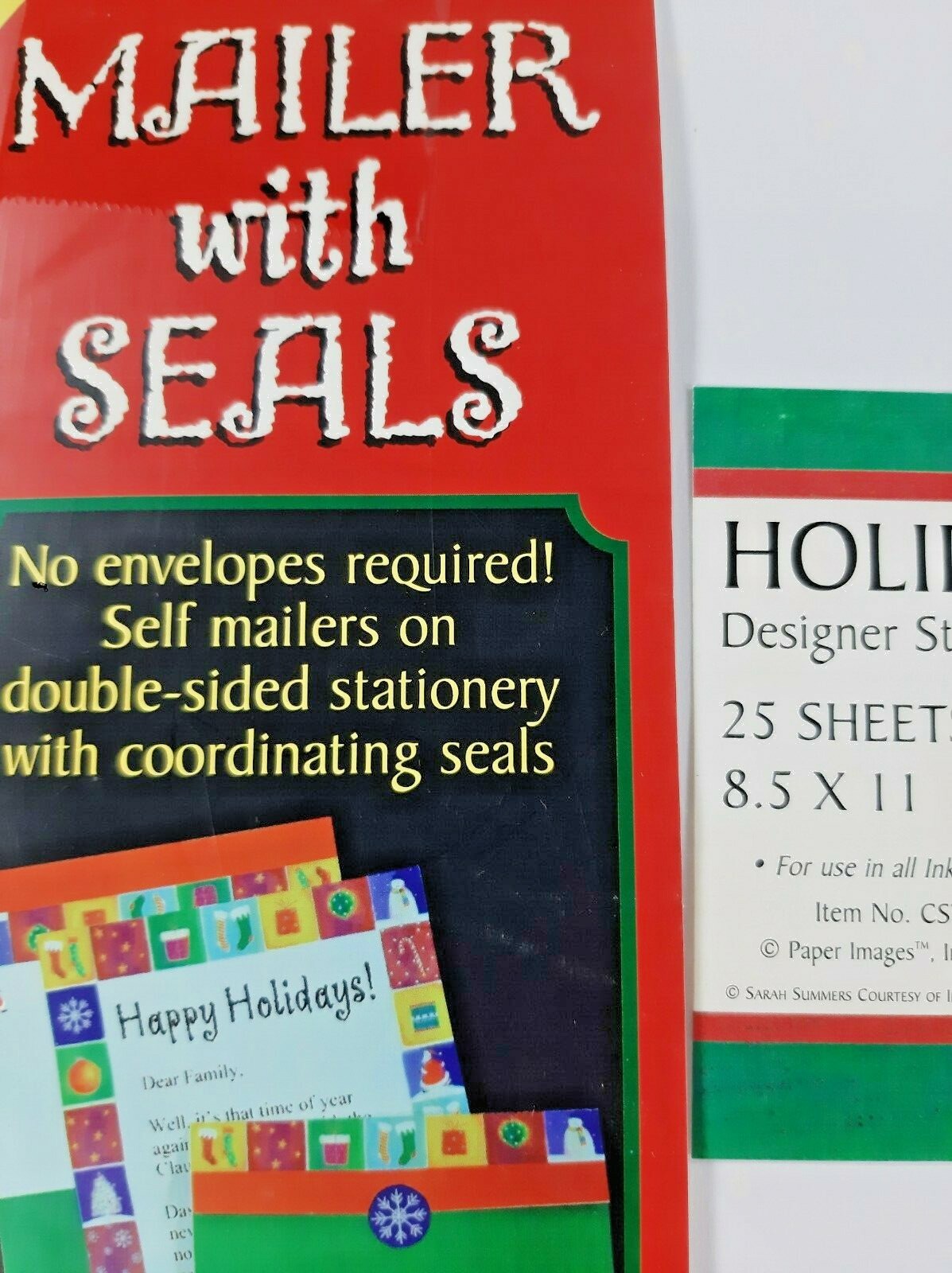 NEW Holiday Stationary Geographics Mailer with Seals 8-1/2″ x 11″ Pack Of 24