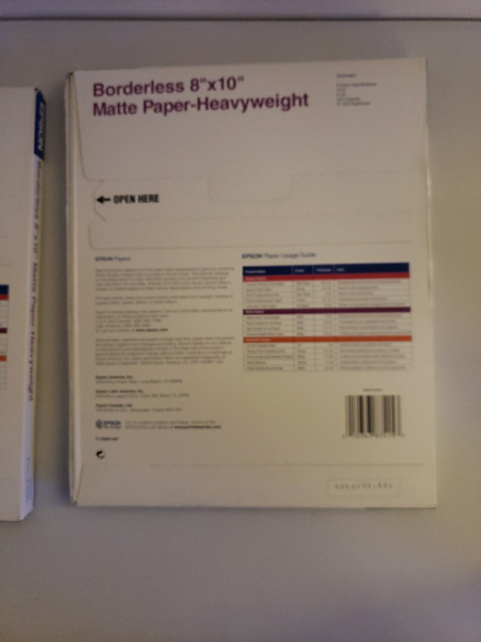 Lot Of 2 Epson Matte Paper (2) Packs 50 Sheets 8.5″ x 11″ New Sealed Ships Fast