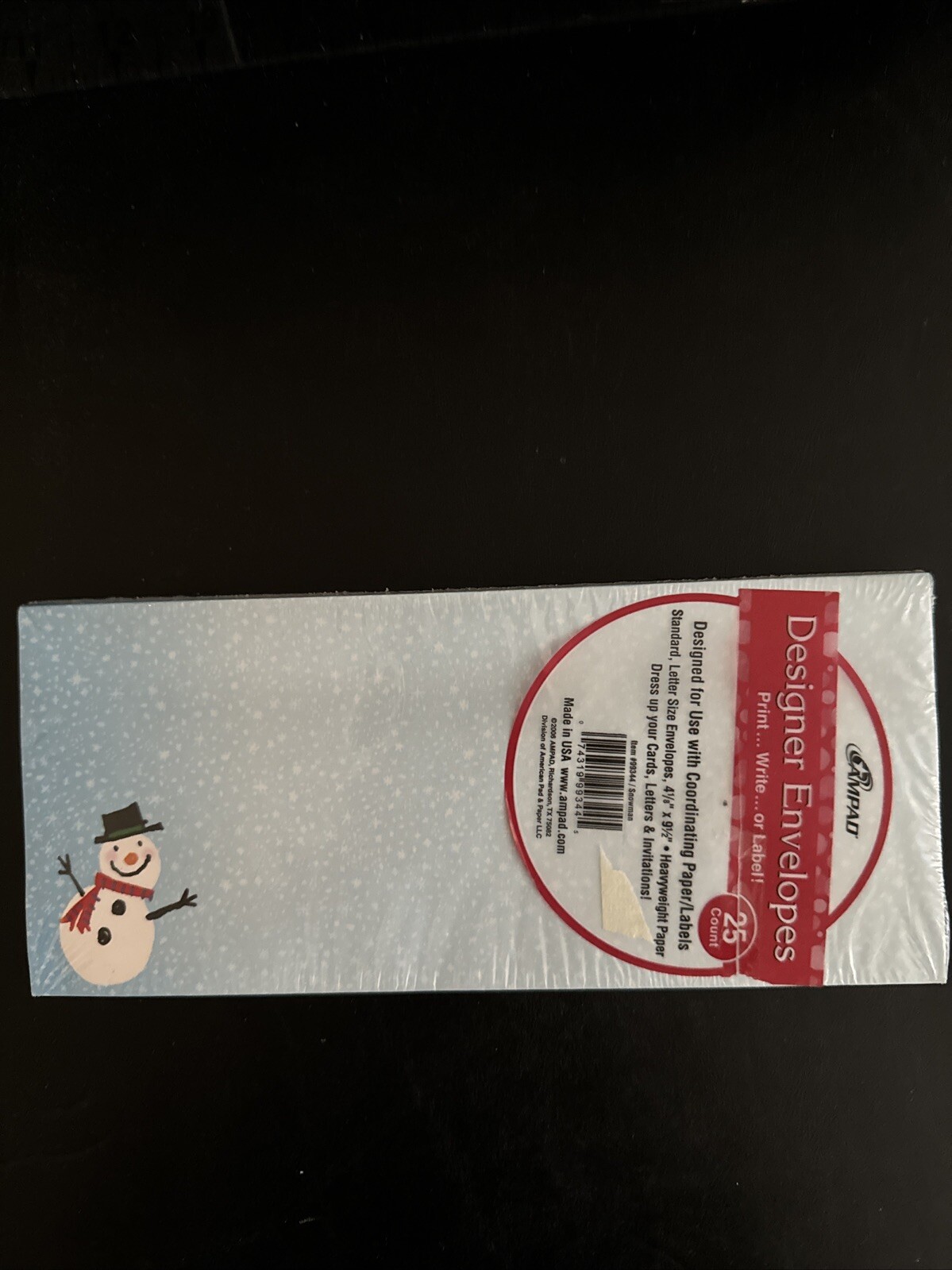Ampad Premium Envelopes 25 Count Snowman (bx6)