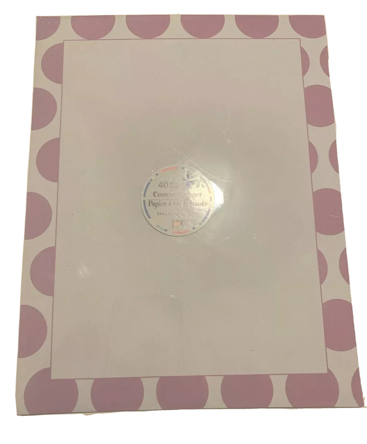 Forty Sheets Of White Computer Paper With Pink Dots On Border