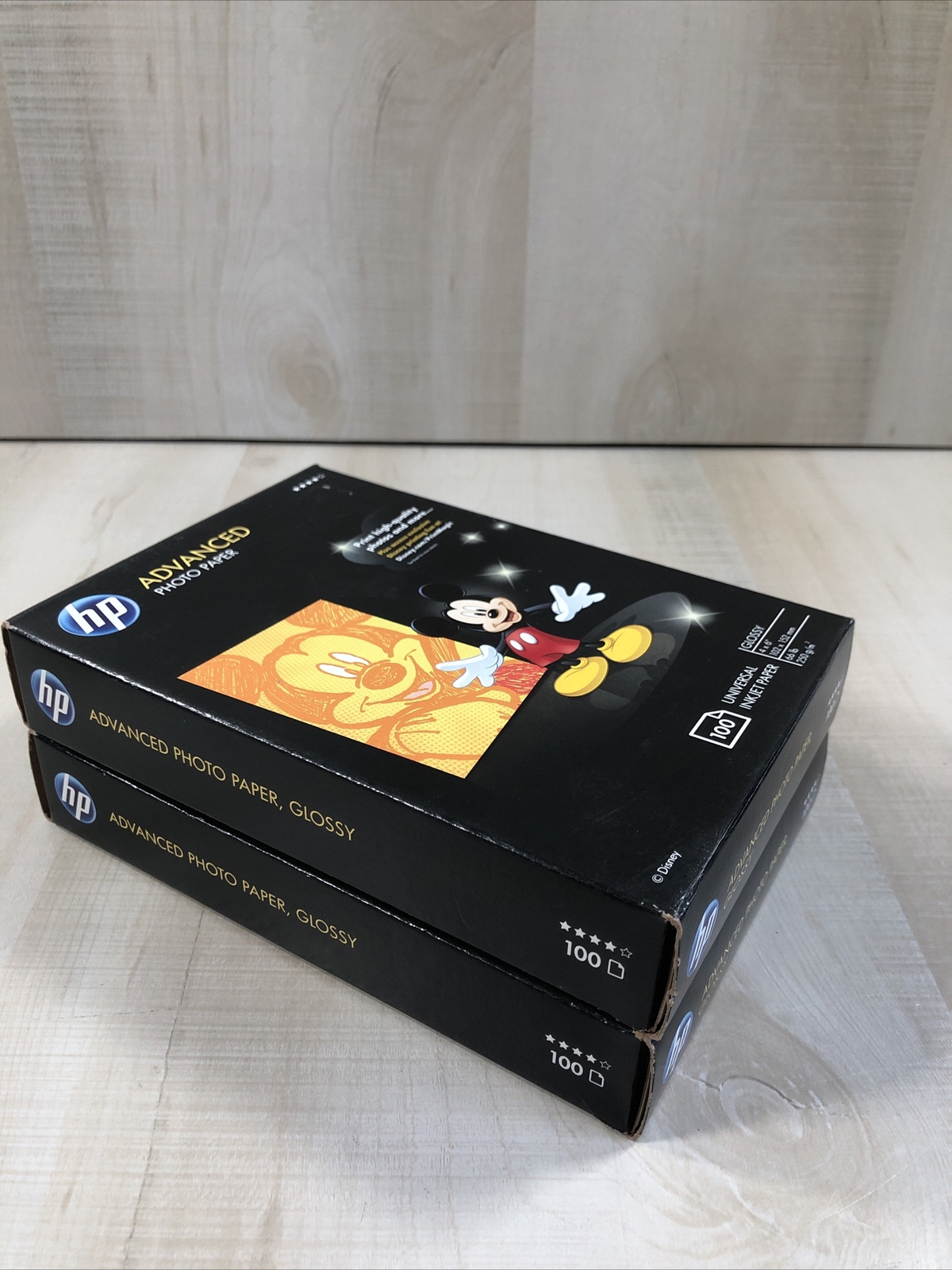 2 – HP Advanced Photo Paper 4×6 Glossy 100 ct. Copy Paper Inkjet Pictures NEW