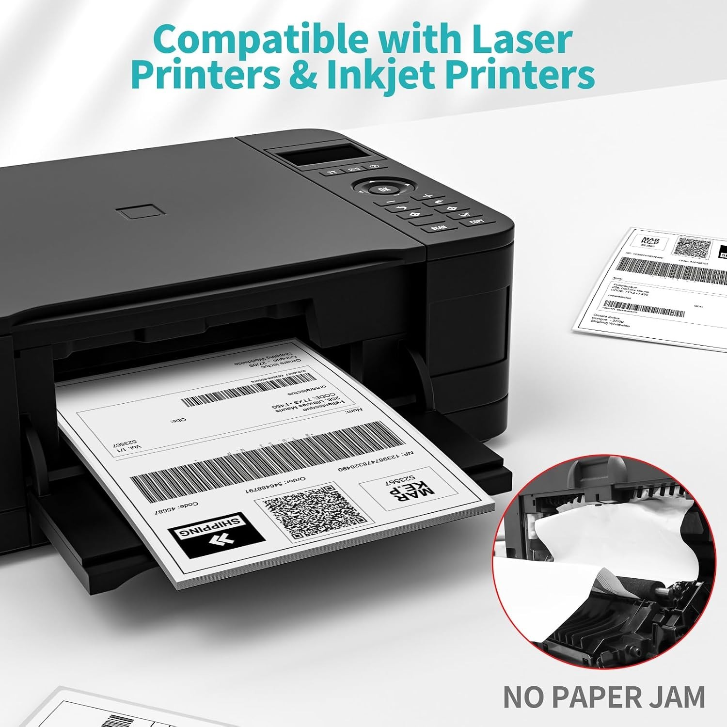 Versatile 25 Sheets Matte White Label Paper, Perfect for Crafters & Business