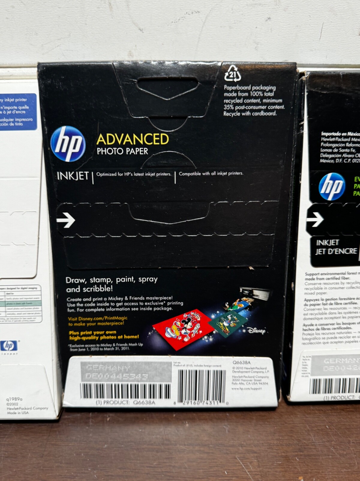 Lot of 3 HP Photo Paper 4”x6” Brand New Sealed (glossy & semi glossy)