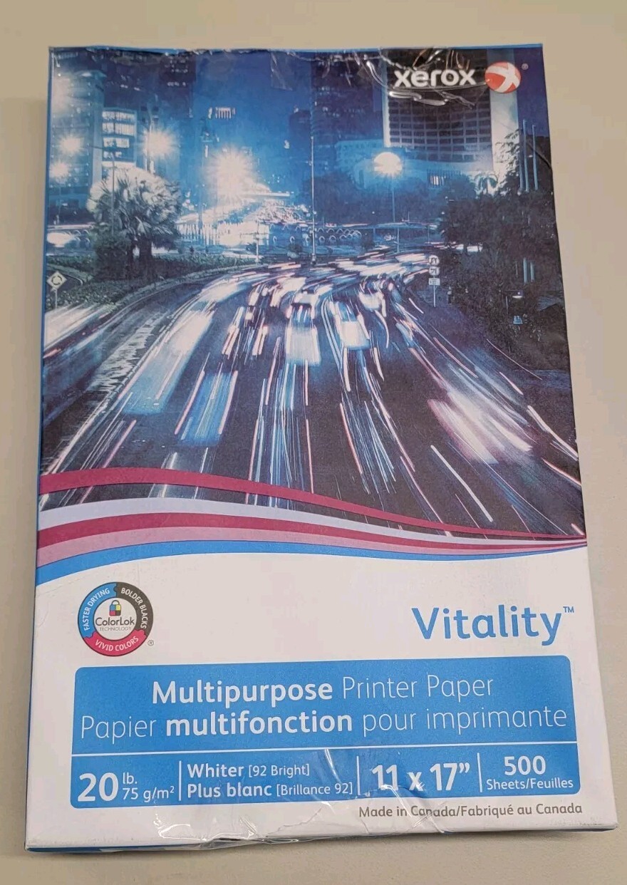 Xerox 3R03761 Vitality 92 Bright 11 x 17 Multipurpose Print Paper (1-RM) New